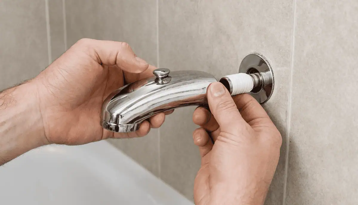 Bathtub Faucet Step - Install New Spout